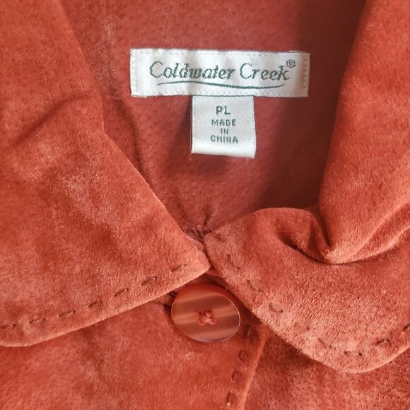 Coldwater Creek suede swing style jacket sz PL - Picture 8 of 9
